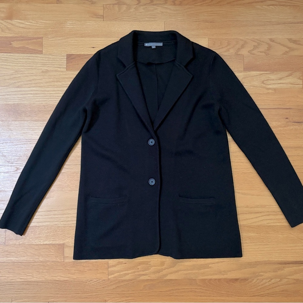 Black Knit Blazer Sweater